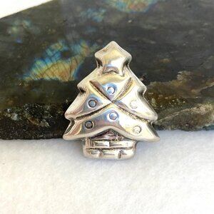 VTG Sterling Silver 925 Mexico Hollow Christmas Tree Brooch Pendant